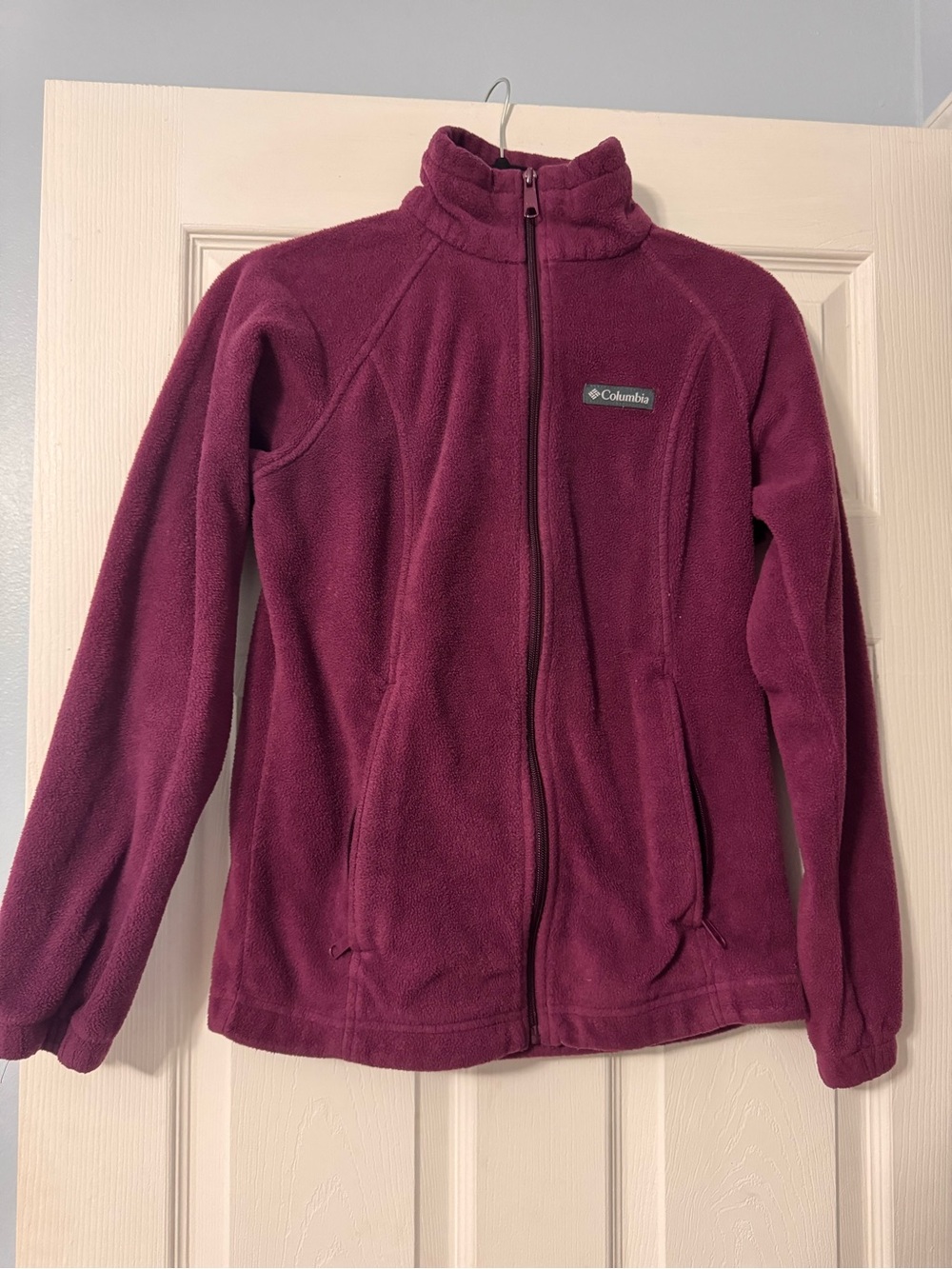 Columbia Burgundy Fleece Jacket - Full Zip